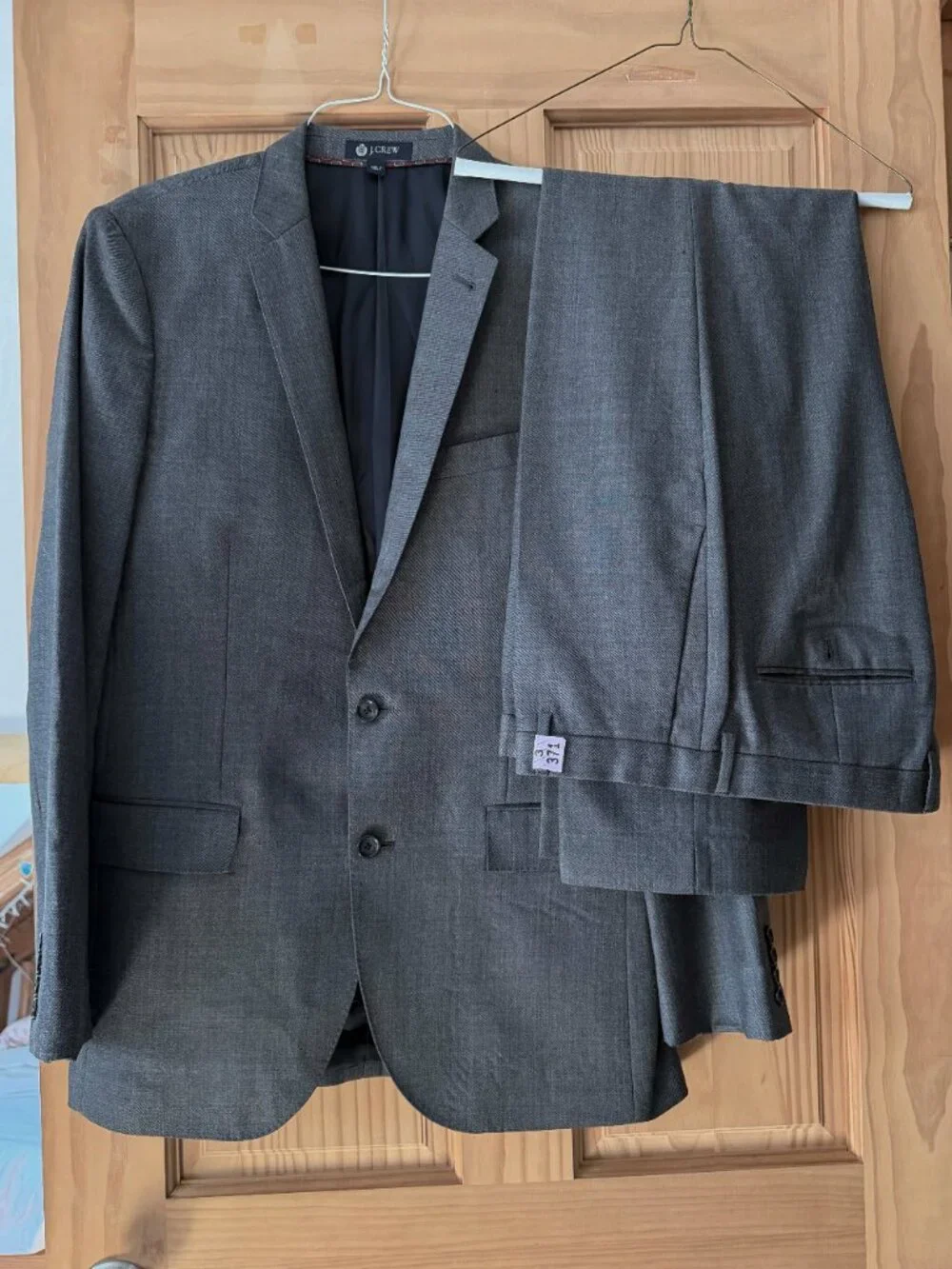 J. Crew Ludlow Suit Charcoal Gray 40L, Pants W34